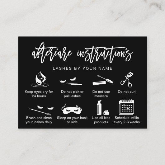 アフターモダンケアカードまつげ拡張アイコン 名刺 (正面)