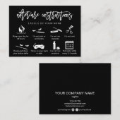 アフターモダンケアカードまつげ拡張アイコン 名刺 (正面/裏面)