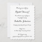 アフターロン茶パーティーブライダルシャワー印象派アート 招待状 (裏面)