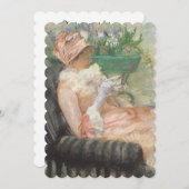 アフターロン茶パーティーブライダルシャワー印象派アート 招待状 (正面/裏面)