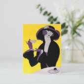 アフターンティーヴィンテージ招待状アールデコレディ 招待状 (スタンド正面)