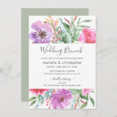 アフター結婚ズブランチ水彩開花園 招待状 (正面/裏面)