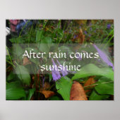 アフター雨来日照知恵ことわざポスター ポスター (正面)