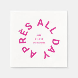 アフター オール デイ ホット ピンク ブライズメイド スキー パーティ スタンダードカクテルナプキン