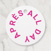 アフター オール デイ ホット ピンク ブライズメイド パーティー クレスト フェイバータグ (裏面)