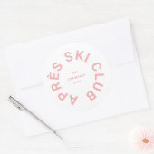 アフター スキー クラブ アイシー ピンク スキー リゾートの紋章 ラウンドシール (封筒)