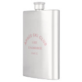 アフター スキー クラブ ウィンター ピンク スキー リゾートのエンブレム フラスク (左)