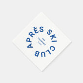 アフター スキー クラブ ウィンター ブルー スキー リゾート クレスト スタンダードカクテルナプキン (角)