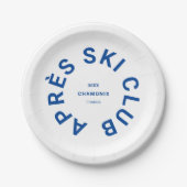 アフター スキー クラブ ウィンター ブルー スキー リゾート クレスト ペーパープレート (正面)