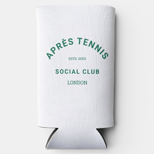 アフテニス ソーシャルクラブ グリーン カスタム クレスト スリム缶クーラー (正面)