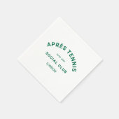 アフテニス ソーシャル クラブ グリーン カスタム クレスト スタンダードカクテルナプキン (角)