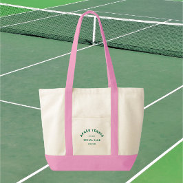 アフテニス ソーシャル クラブ グリーン クレスト ピンク ハンドル トートバッグ