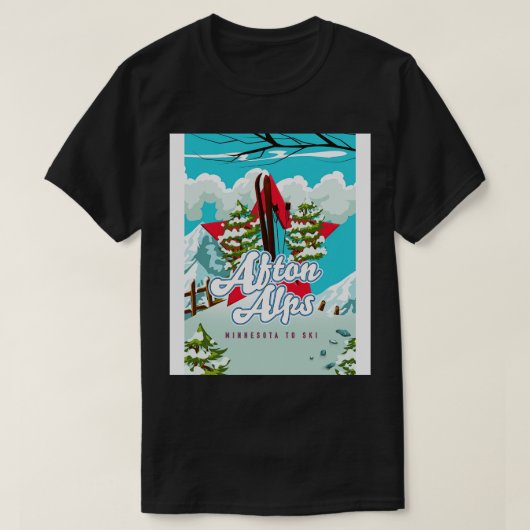 アフトンアルプスミネソタからスキー Tシャツ (デザイン正面)