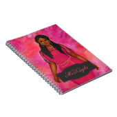 アフパーソナライズされたリカ系アメリカプラスサイズウーマン ノートブック (右側)