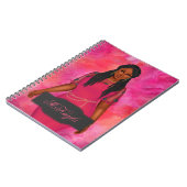 アフパーソナライズされたリカ系アメリカプラスサイズウーマン ノートブック (左側)