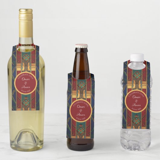 アフパーソナライズされたリカ結婚ボトルラベル ボトルネックタグ (インサイチュ)