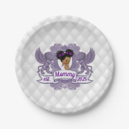 アフファンシーリカのベビーガール紫|ホワイトプリンセス  ペーパープレート