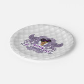 アフファンシーリカのベビーガール紫|ホワイトプリンセス  ペーパープレート (アングル)