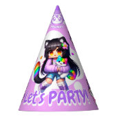 アフマウスタイル,誕生日ガール,かわいいゲーマー, Minecraft パーティーハット (正面)