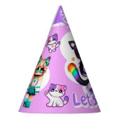 アフマウスタイル,誕生日ガール,かわいいゲーマー, Minecraft パーティーハット (左)