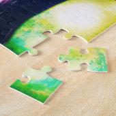 アフモダンリカ象ポップ・アートの芸術コンテンポラリー ジグソーパズル (側面)