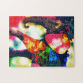 アフモダンリカ象ポップ・アートの芸術コンテンポラリー ジグソーパズル (横)