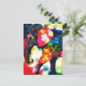 アフモダンリカ象ポップ・アートの芸術コンテンポラリー ポストカード (スタンド正面)