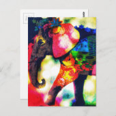 アフモダンリカ象ポップ・アートの芸術コンテンポラリー ポストカード (正面/裏面)