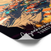 アフヨンカラヒサートルコヴィンテージ旅行イラストレーション ポスター (角)