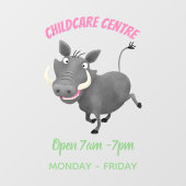 アフリおもしろいカのワルトグ豚の漫画イラストレーション ウィンドウサイン (シート)