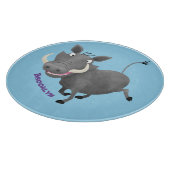 アフリおもしろいカのワルトグ豚の漫画イラストレーション カッティングボード (角)