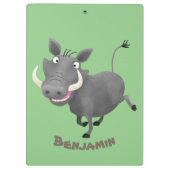 アフリおもしろいカのワルトグ豚の漫画イラストレーション クリップボード (裏面)