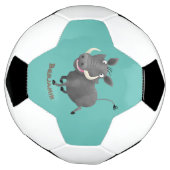 アフリおもしろいカのワルトグ豚の漫画イラストレーション サッカーボール (回転)