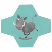 アフリおもしろいカのワルトグ豚の漫画イラストレーション サッカーボール (フラット)