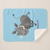 アフリおもしろいカのワルトグ豚の漫画イラストレーション シェルパブランケット (正面(横))