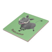 アフリおもしろいカのワルトグ豚の漫画イラストレーション タイル (側面)