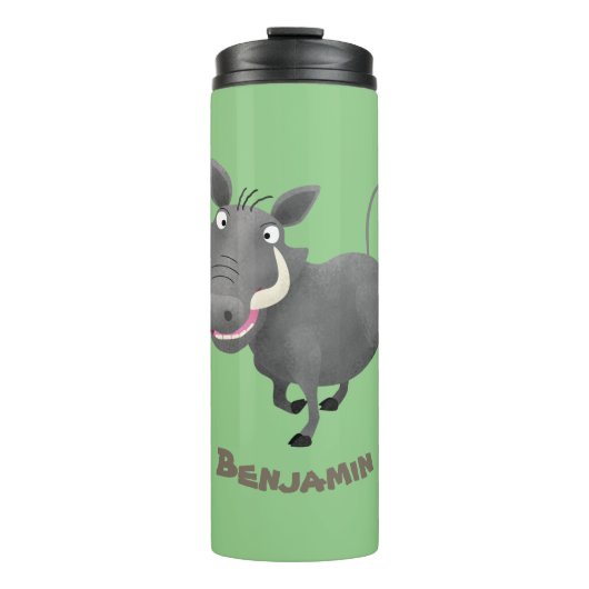 アフリおもしろいカのワルトグ豚の漫画イラストレーション タンブラー (正面)