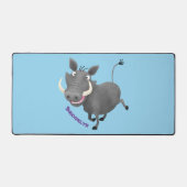 アフリおもしろいカのワルトグ豚の漫画イラストレーション デスクマット (正面)