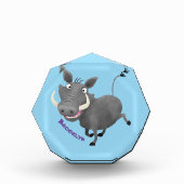 アフリおもしろいカのワルトグ豚の漫画イラストレーション フォトブロック (正面)