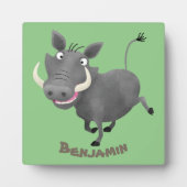 アフリおもしろいカのワルトグ豚の漫画イラストレーション フォトプラーク (正面)