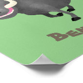 アフリおもしろいカのワルトグ豚の漫画イラストレーション ポスター (角)