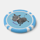 アフリおもしろいカのワルトグ豚の漫画イラストレーション ポーカーチップ (シングル)