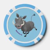 アフリおもしろいカのワルトグ豚の漫画イラストレーション ポーカーチップ (裏面)