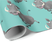 アフリおもしろいカのワルトグ豚の漫画イラストレーション ラッピングペーパー (ロールコーナー)