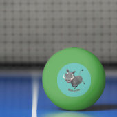 アフリおもしろいカのワルトグ豚の漫画イラストレーション 卓球ボール (ネット)