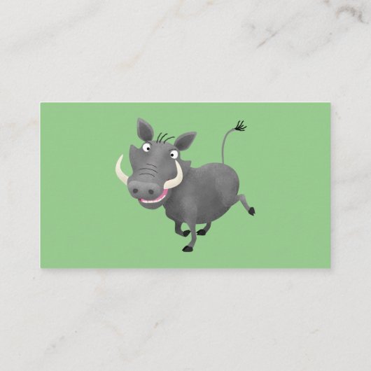 アフリおもしろいカのワルトグ豚の漫画イラストレーション 名刺 (裏面)