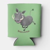 アフリおもしろいカのワルトグ豚の漫画イラストレーション 缶クーラー (正面)