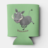 アフリおもしろいカのワルトグ豚の漫画イラストレーション 缶クーラー (裏面)