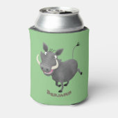 アフリおもしろいカのワルトグ豚の漫画イラストレーション 缶クーラー (缶裏面)