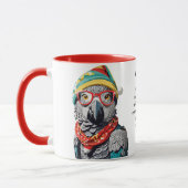 アフリおもしろいカの灰色から休日の生存のヒント マグカップ (左)